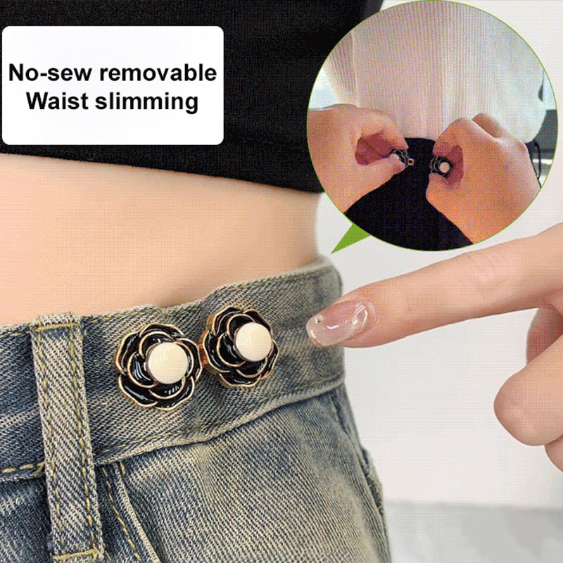 Detachable Camellia Waist Buckles for Loose Jeans