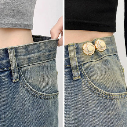 Detachable Camellia Waist Buckles for Loose Jeans