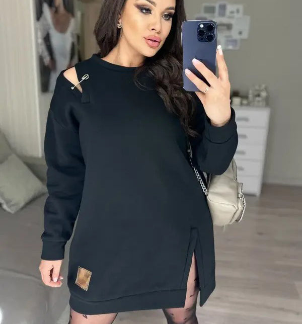 Women’s Chic Cutout Sweatshirt Dress