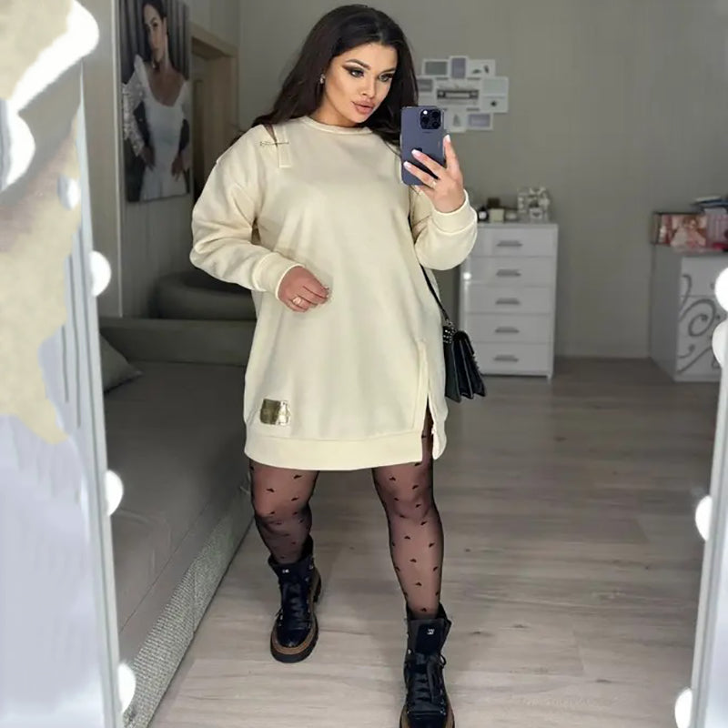 Women’s Chic Cutout Sweatshirt Dress