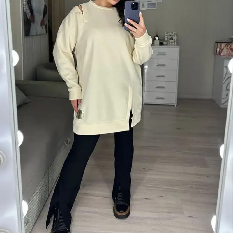 Women’s Chic Cutout Sweatshirt Dress