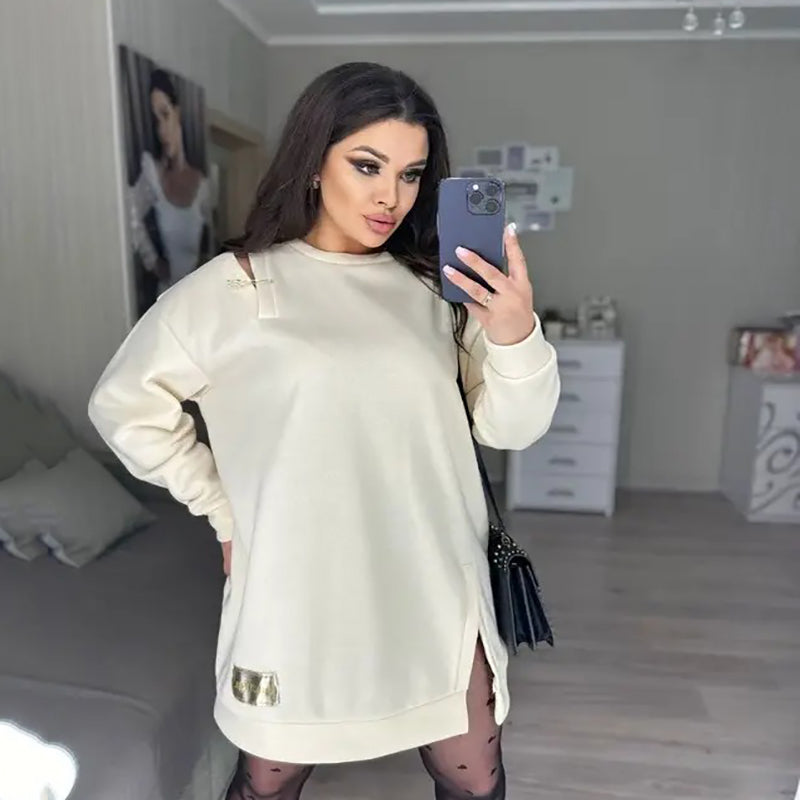 Women’s Chic Cutout Sweatshirt Dress