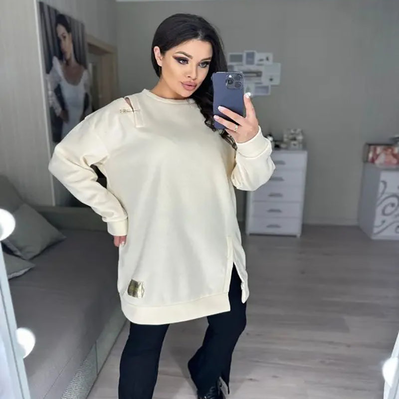 Women’s Chic Cutout Sweatshirt Dress