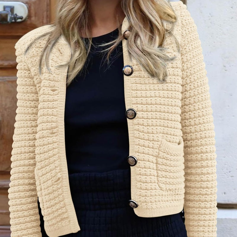 Cropped Button-Up Cardigan Sweater