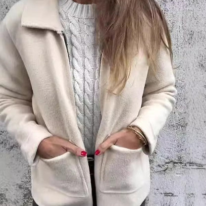 ❄️Knitted Zipper Coat With Pockets