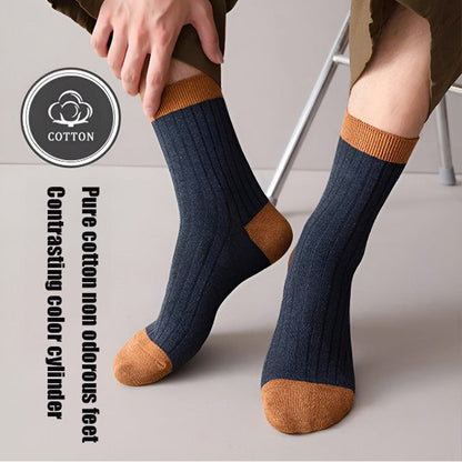 Men's Colorblock Thermal Mid-Calf Socks