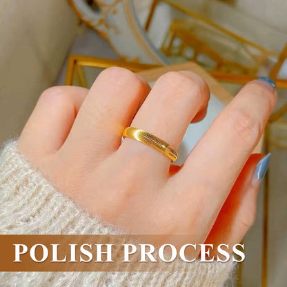 Fashion Golden Textured Ring