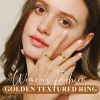 Fashion Golden Textured Ring