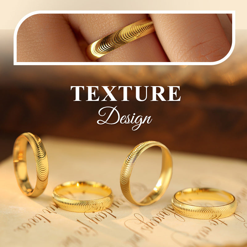 Fashion Golden Textured Ring