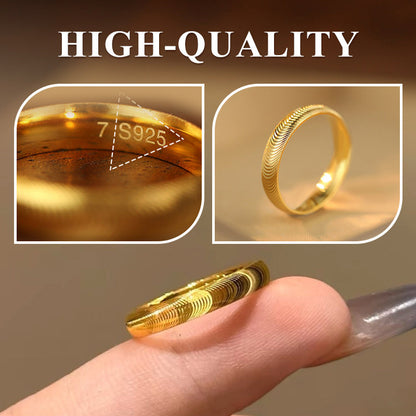 Fashion Golden Textured Ring