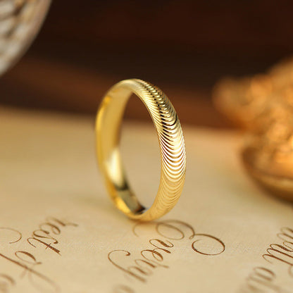 Fashion Golden Textured Ring