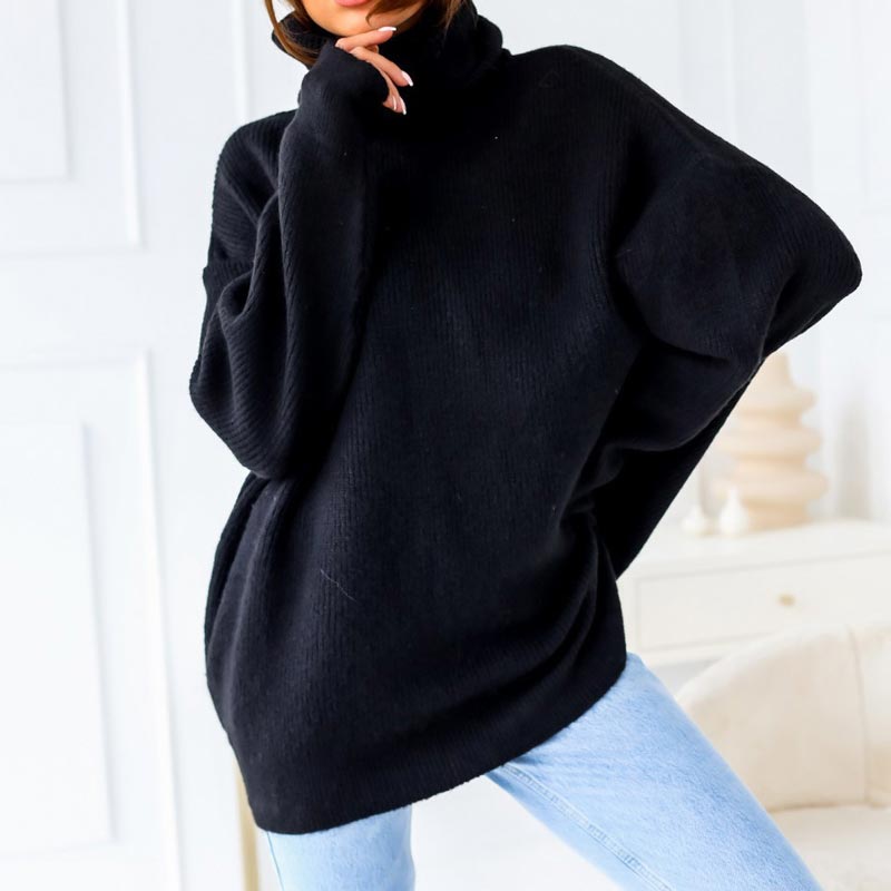 🔥Limited Time 50% OFF🔥Women’s Oversized Turtleneck Solid Color Knit Sweater