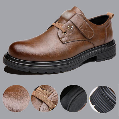 Men's Breathable Retro PU Leather Soft Sole Shoes