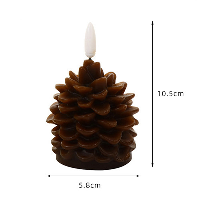 🎄🎁Flameless LED Pine Cone Candles for Holiday Decor