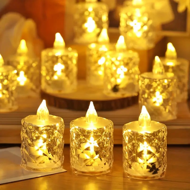 🔥3pcs/SET🕯️🎁 Crystal Flameless Candle Light