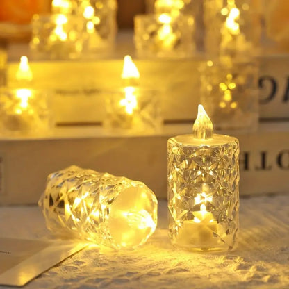 🔥3pcs/SET🕯️🎁 Crystal Flameless Candle Light