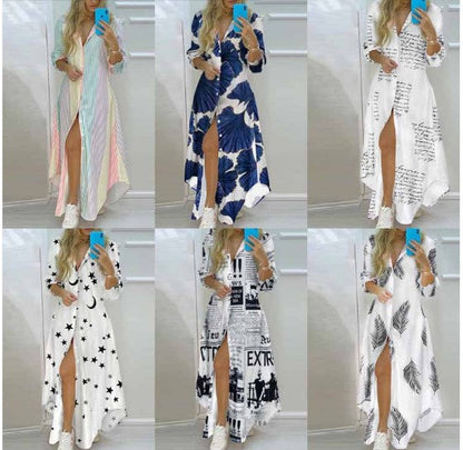 💞Spring New Arrival💞Women's Elegant Long Shirt Button Dresses