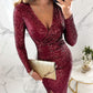 🎅🎄Christmas Hot Sales 50% OFF🔥✨New Arrival✨Sexy Sequin Body-con Dress