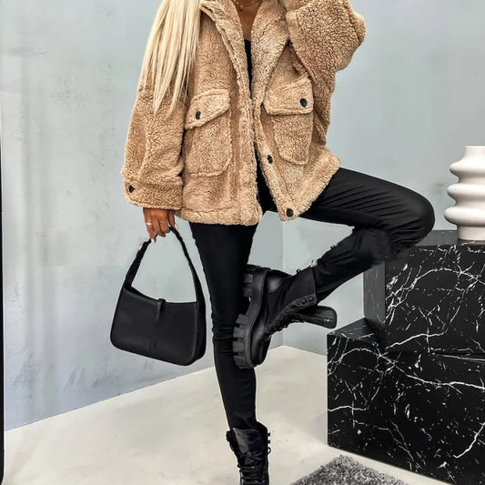 ❄️Boutique❄️Women's thick lapel double pocket jacket