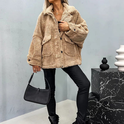 ❄️Boutique❄️Women's thick lapel double pocket jacket