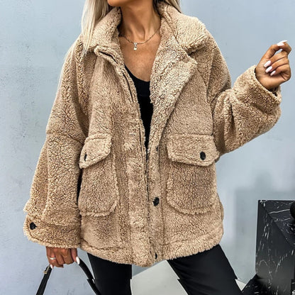 ❄️Boutique❄️Women's thick lapel double pocket jacket