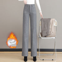 Women's High Waisted Thermal Straight Leg Pants