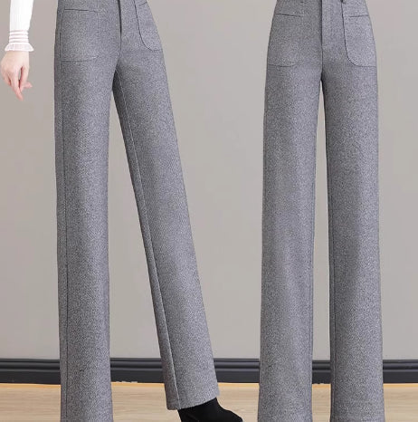 Women's High Waisted Thermal Straight Leg Pants