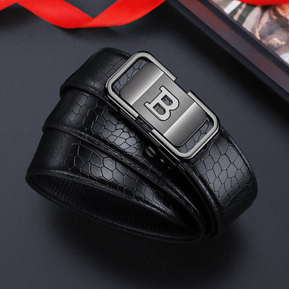 🐊 🐊Men's Crocodile-Patterned Automatic Buckle Belt