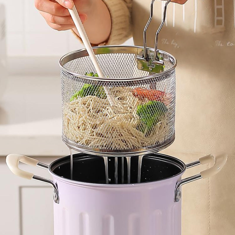 Multifunctional deep fryer and grease container with strainer