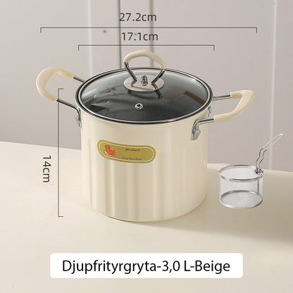 Multifunctional deep fryer and grease container with strainer