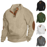 🎅Xmas Sales - 50% OFF🎄Men's Casual Long Sleeve Pullover with Elbow Patches