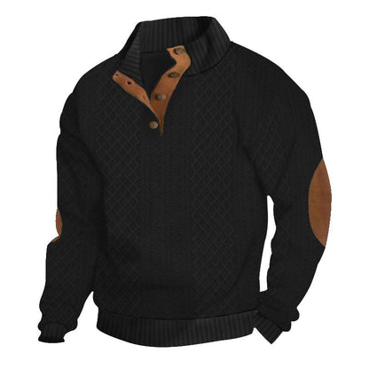 🎅Xmas Sales - 50% OFF🎄Men's Casual Long Sleeve Pullover with Elbow Patches