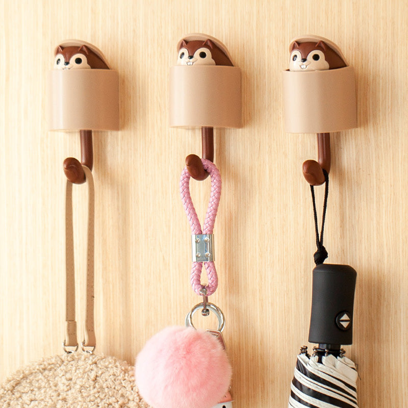 Creative Cute Squirrel Self-Adhesive Wall Hook