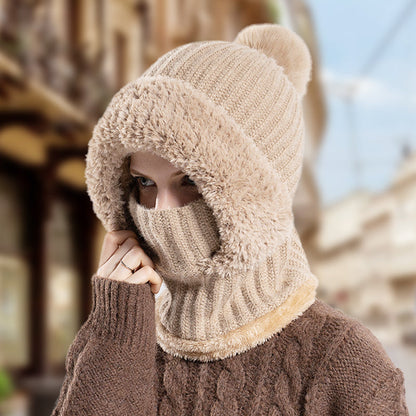 ✨Winter Offer💖Women's Winter One-Piece Knitted Beanie Scarf Mask