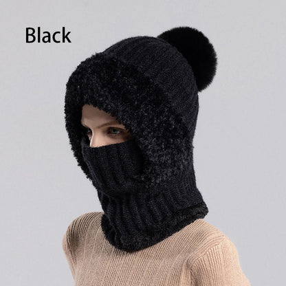 ✨Winter Offer💖Women's Winter One-Piece Knitted Beanie Scarf Mask