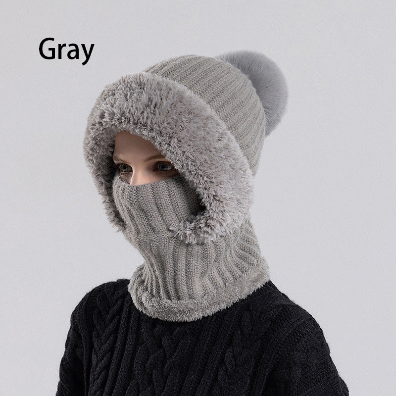 ✨Winter Offer💖Women's Winter One-Piece Knitted Beanie Scarf Mask