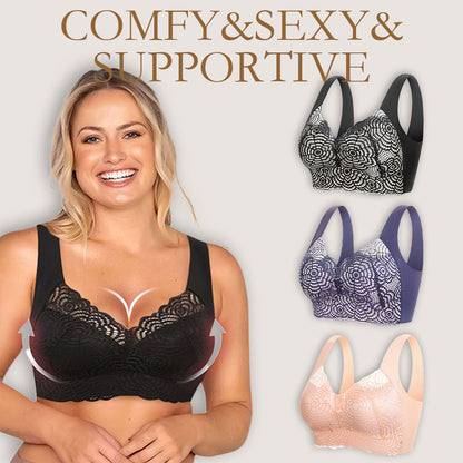 🤩LAST DAY SALE-50% OFF💃Ultimate Lift & Support Lace Plus-Size Bra