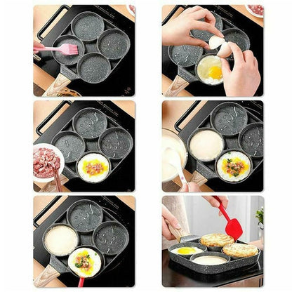 🍳50% discount🥚 Four-hole egg pan, breakfast omelette home frying pan non-stick pan