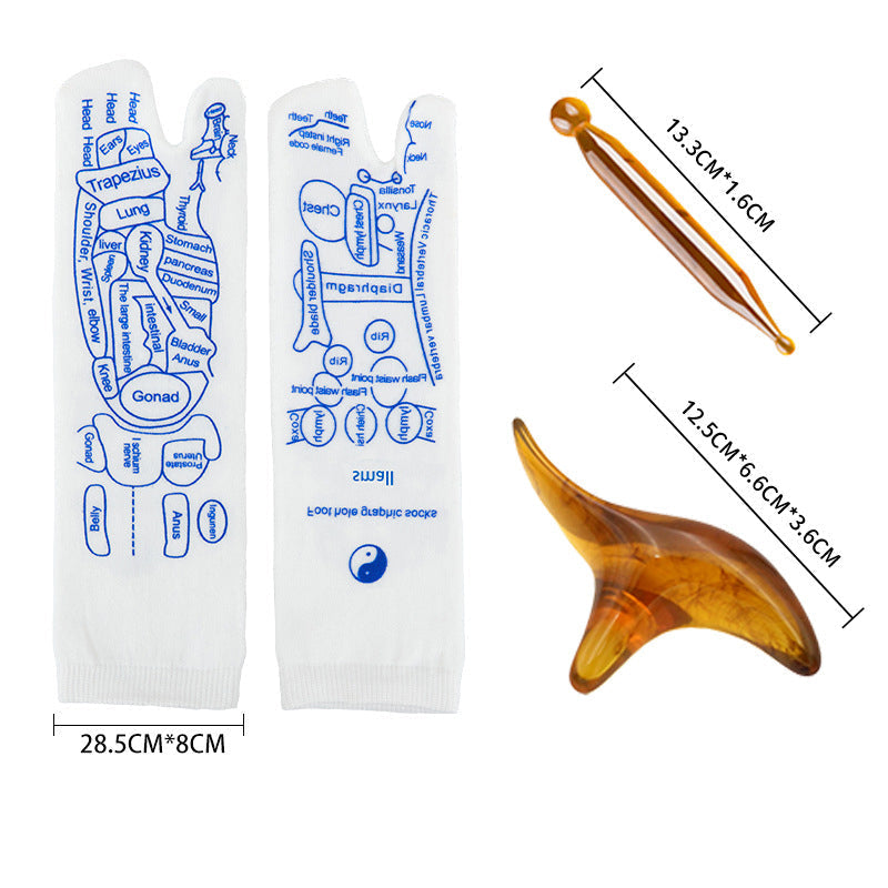 Reflexology Foot Massage Socks with Acupoint Chart