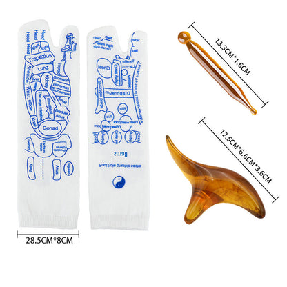 Reflexology Foot Massage Socks with Acupoint Chart