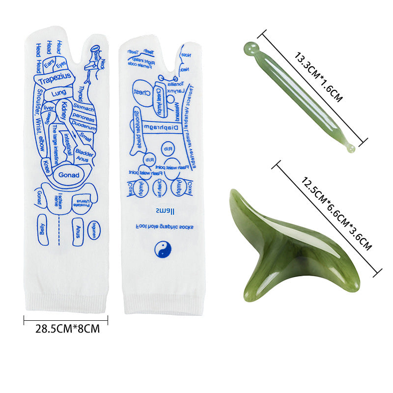 Reflexology Foot Massage Socks with Acupoint Chart