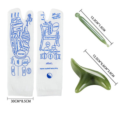 Reflexology Foot Massage Socks with Acupoint Chart