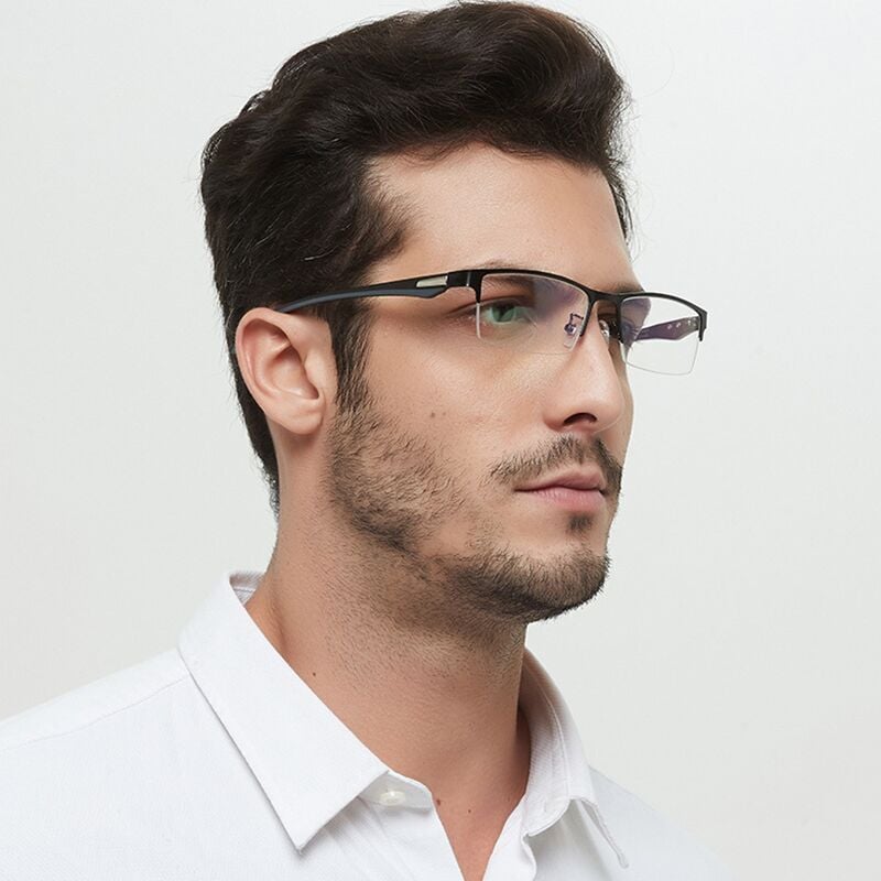 Titanium Multi-focus Reading Glasses Photochromic Progressive Double Light Anti-blue Light