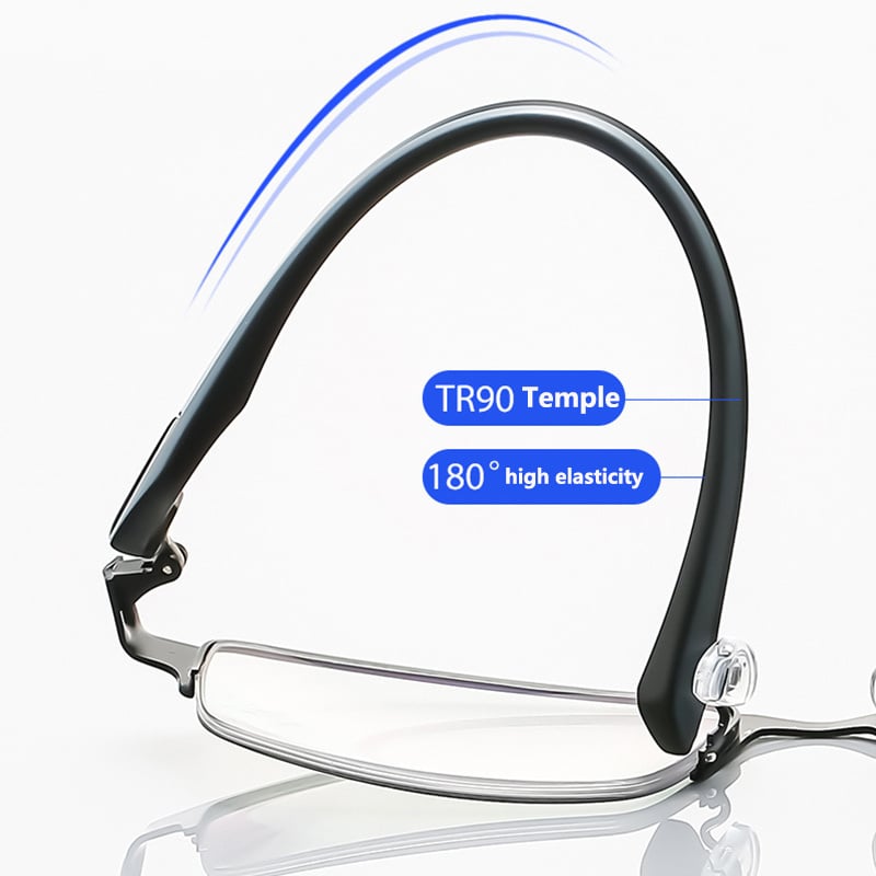 Titanium Multi-focus Reading Glasses Photochromic Progressive Double Light Anti-blue Light