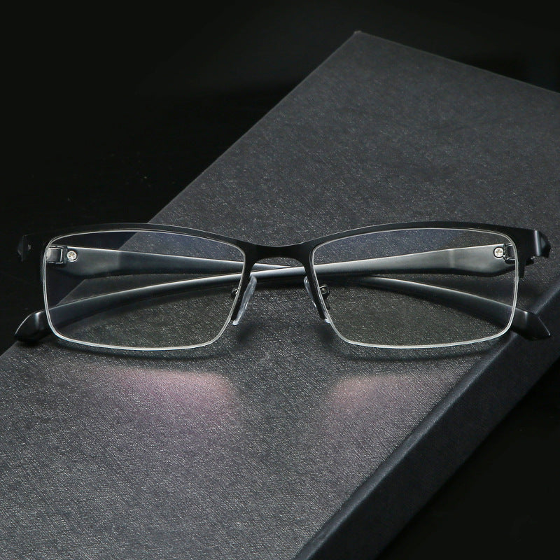 Titanium Multi-focus Reading Glasses Photochromic Progressive Double Light Anti-blue Light