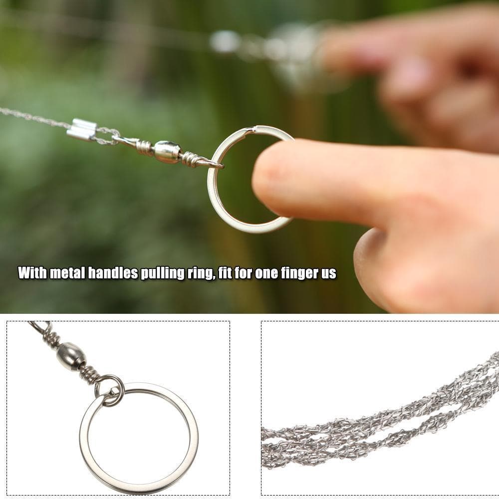 👍Survival Gear Stainless Steel Wire Saw💯