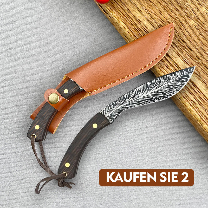 Sharp Feather Pattern Stainless Steel Knife