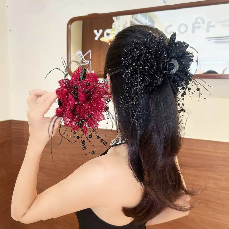 Elegant Flower Shark Hair Clip for Women