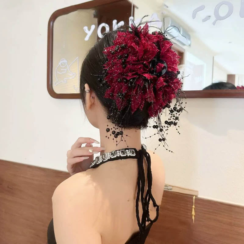 Elegant Flower Shark Hair Clip for Women