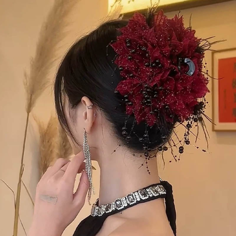 Elegant Flower Shark Hair Clip for Women